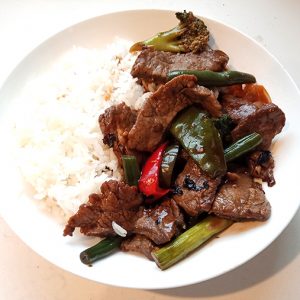 Beef and vegetables in black bean sauce - Home Cooked Meals